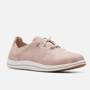 NEW Clarks Womens Breeze Ave Beige Floral Casual Shoes Size Woman's 12
